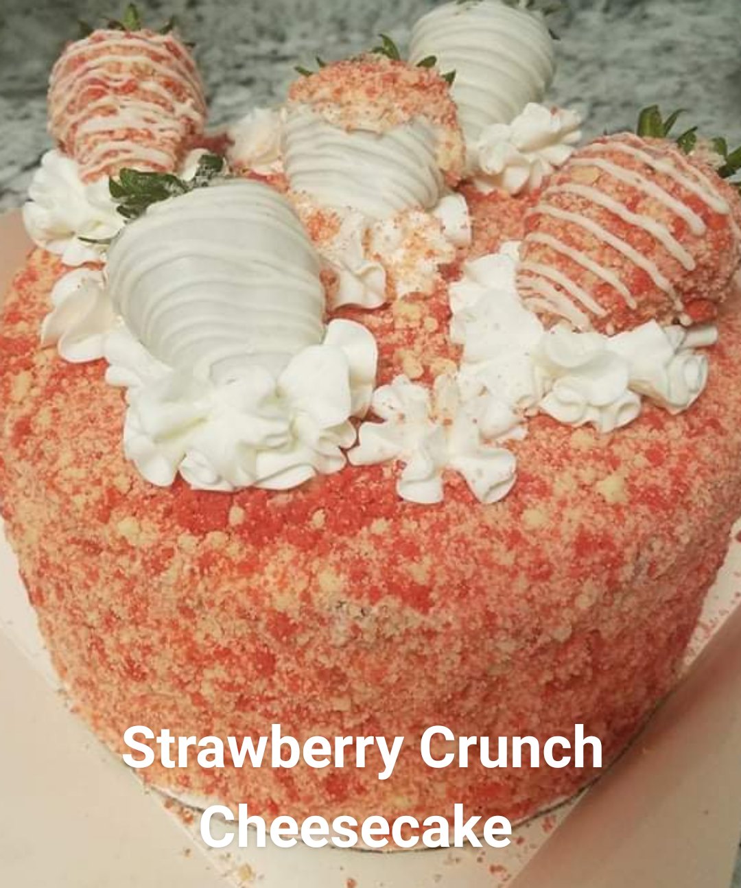 Strawberry Crunch Cheesecake - Journey to Sweetness